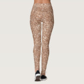 Leggings Or rose de parties scintillantes brillantes (Dos)