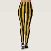 Leggings Or vertical et rayures noires (Dos)
