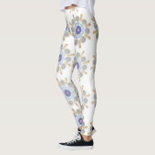 Leggings Or, violet et bleu captivant (Gauche)
