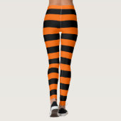 Leggings Orange/Black Stripes (Dos)