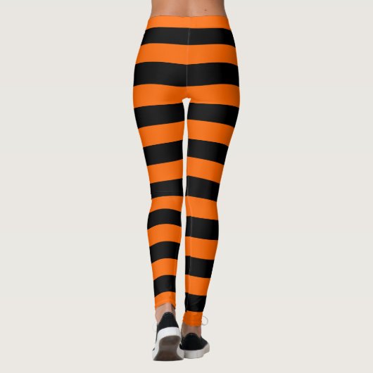 Leggings Orange/Black Stripes (Dos)
