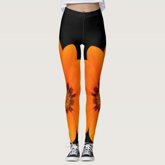 LEGGINGS ORANGE BLOOM (Devant)