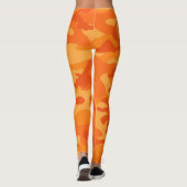 Leggings Orange Camo Fall Colorée Halloween S'amusent (Dos)