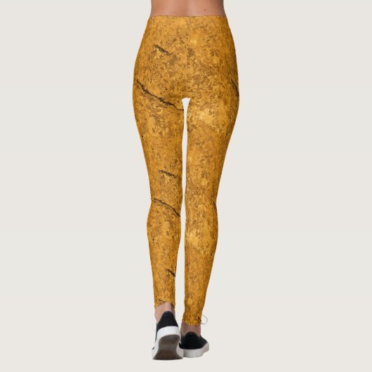 Leggings Orange Cracké Natural Rock Texture initiale person (Dos)