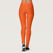 Leggings orange de néon solide (Dos)
