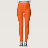 Leggings orange de néon solide (Devant)