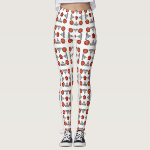 Leggings Orange Diamant Gemstone Art, Orange