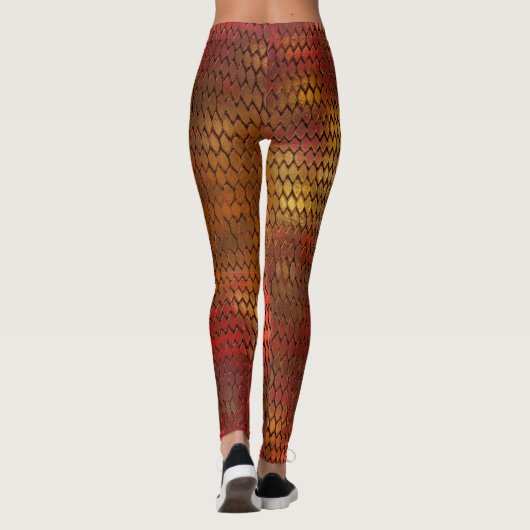 Leggings Orange Dragon Scales (Dos)