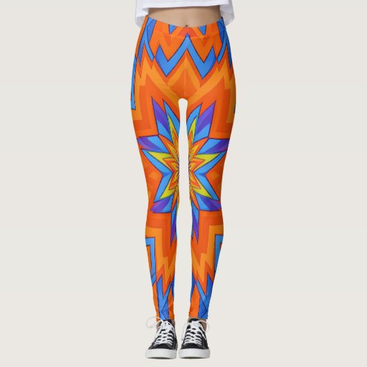 Leggings Orange Électrique (Devant)