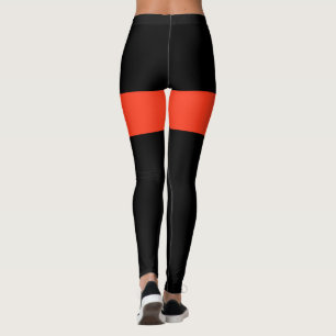 leggings orange et noir