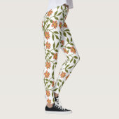 LEGGINGS ORANGE FLEURS (Droite)