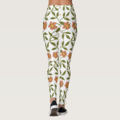 LEGGINGS ORANGE FLEURS (Dos)