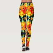 Leggings Orange Florale (Dos)