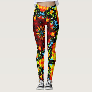 Leggings Orange Florale