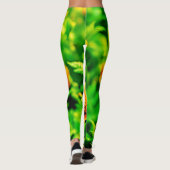 Leggings Orange Flower Bokeh Sunny (Dos)
