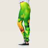 Leggings Orange Flower Bokeh Sunny (Gauche)