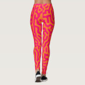 Leggings orange fuchsia modernes et élégants (Dos)