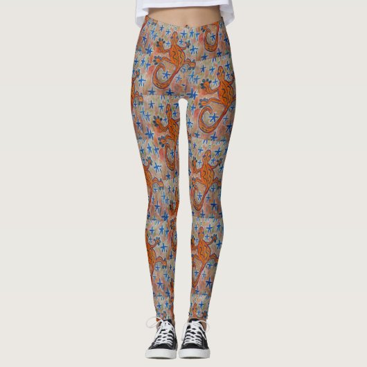 Leggings Orange Gecko (Devant)