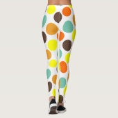 Leggings Orange, Jaune, Brown, Points Bleus (Dos)