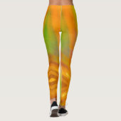 Leggings Orange jaune vert abstrait strie cool amusant (Dos)