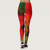 Leggings Orange Lumineux Et Abstrait Vert (Dos)
