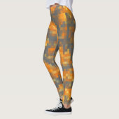 Leggings Orange Mustard Navy Turquoise rayé (Gauche)