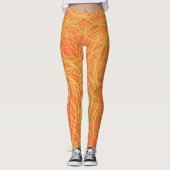 Leggings Orange or Abstrait (Devant)