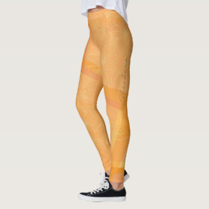 Leggings Orange or Abstrait Floral