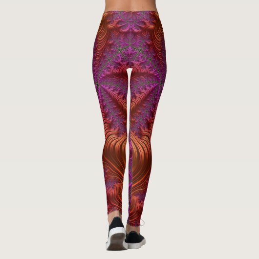 Leggings ~orange purple zany ~ Original (Dos)
