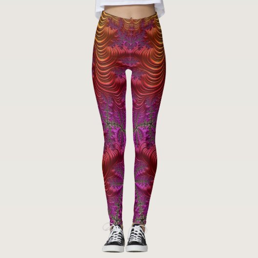 Leggings ~orange purple zany ~ Original (Devant)