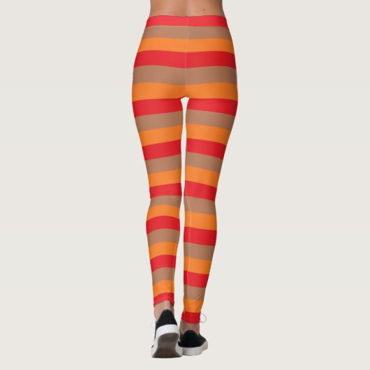 Leggings Orange, rouge et Brown (Dos)