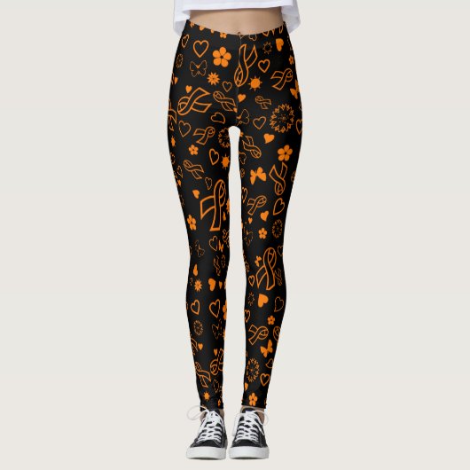 Leggings Orange ruban multi-impression...RSD/CRPS (Devant)