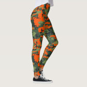 Leggings Orange, vert, camouflage noir Camo (Droite)