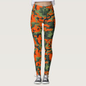 Leggings Orange, vert, camouflage noir Camo (Devant)