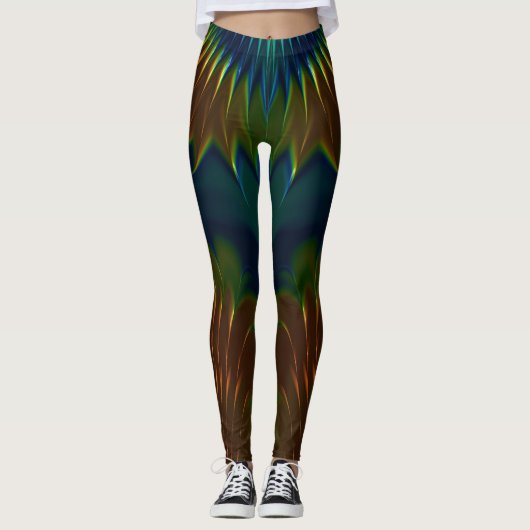 Leggings ~ Orange, Vert et Bleu (Devant)