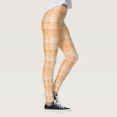 Leggings Orange White Checker Abstract Pattern (Droite)