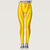 Leggings orange yellow sport women (Devant)