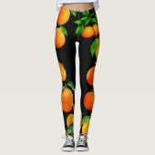 Leggings Oranges bissées au soleil (Devant)
