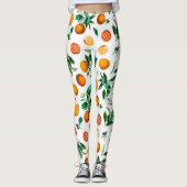 Leggings Oranges Fruits blancs | Légendes (Devant)