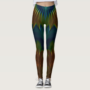 Leggings ~ Oranje, groen en blauw