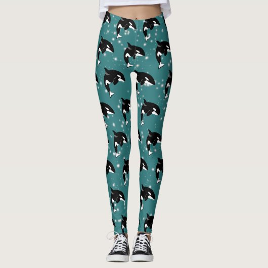 Leggings Orca Killer Whale  (Devant)