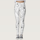 Leggings Orchidée, Cattleya, croquis (Devant)