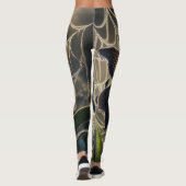 Leggings Orchidée noire Spiderweb Floral (Dos)