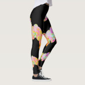 Leggings Orchidées colorées tropicales (Droite)