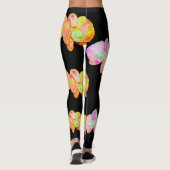 Leggings Orchidées colorées tropicales (Dos)