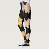Leggings Orchidées colorées tropicales (Gauche)