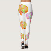 Leggings Orchidées des Caraïbes, fleurs d'aquarelle tropica (Dos)