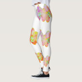 Leggings Orchidées des Caraïbes, fleurs d'aquarelle tropica (Gauche)