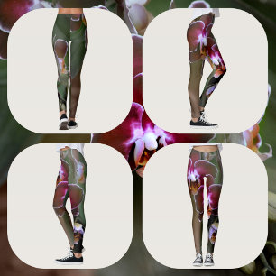 Leggings Orchidées Fleur Florale Botanique Photographique