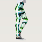 Leggings Orchidées sarcelle et bleu (Droite)